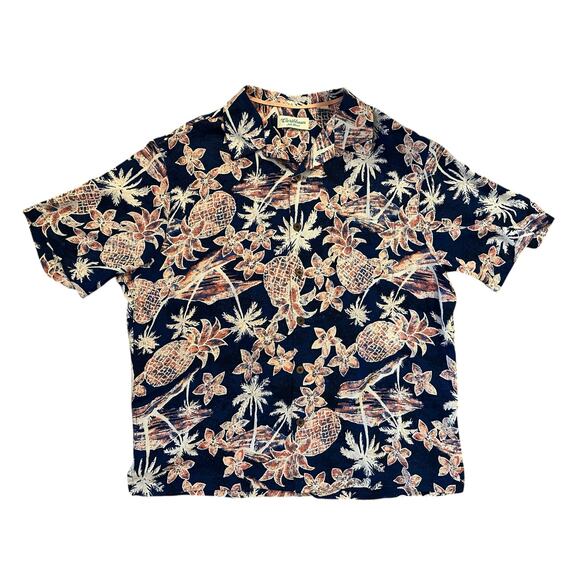 Caribbean Other - VTG Y2K Caribbean Silk Blend Hawaiian Shirt Size L 90s DadCore CoastalCowboy